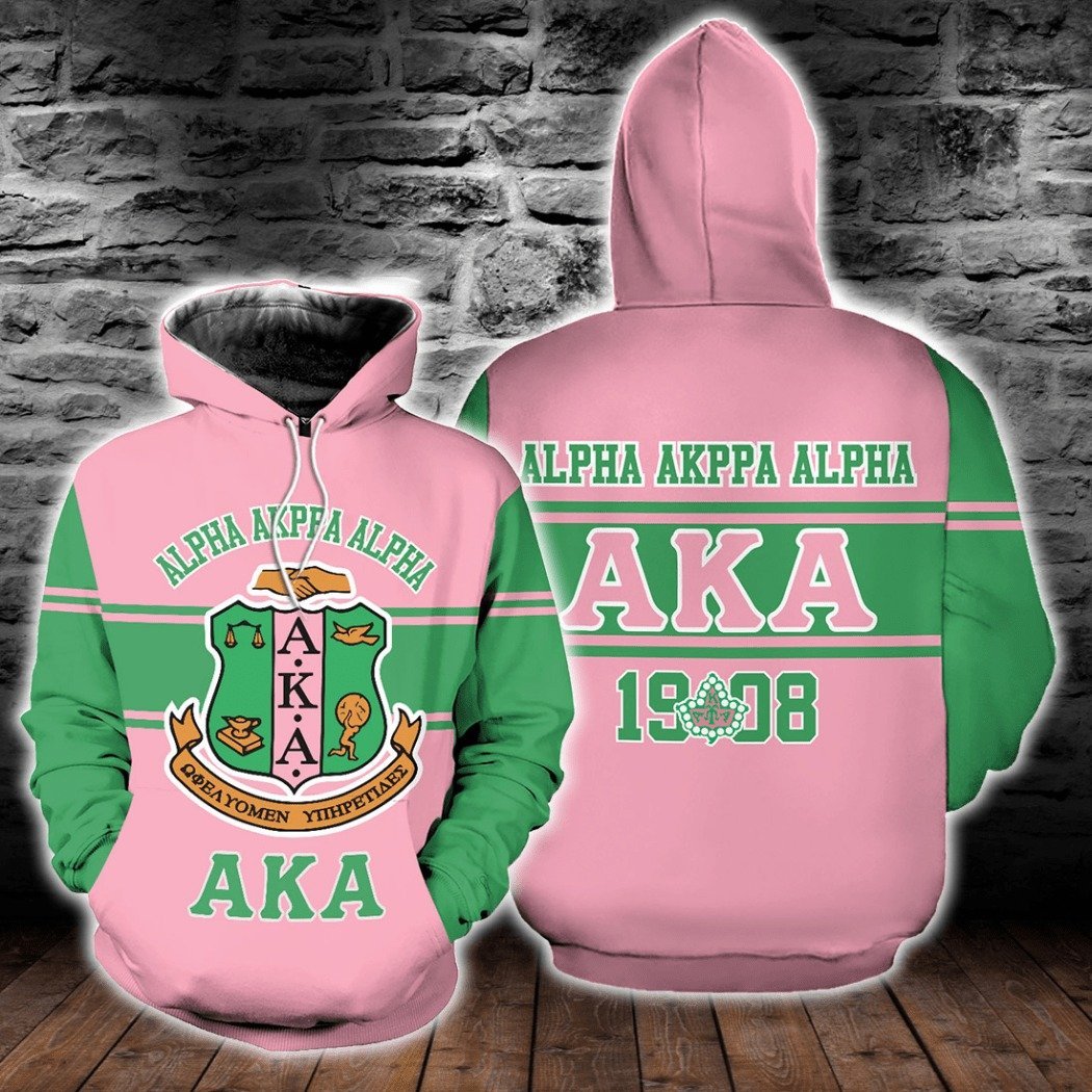 Alpha Kappa Alpha Green Line Hoodie J5