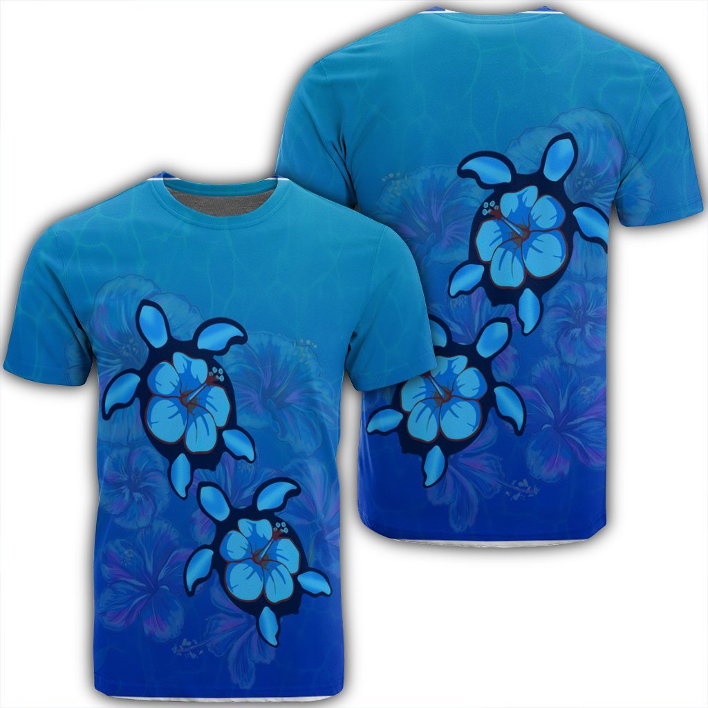 Hawaii Blue Turtle And Hibiscus Polynesian Ah Jr Ha97028