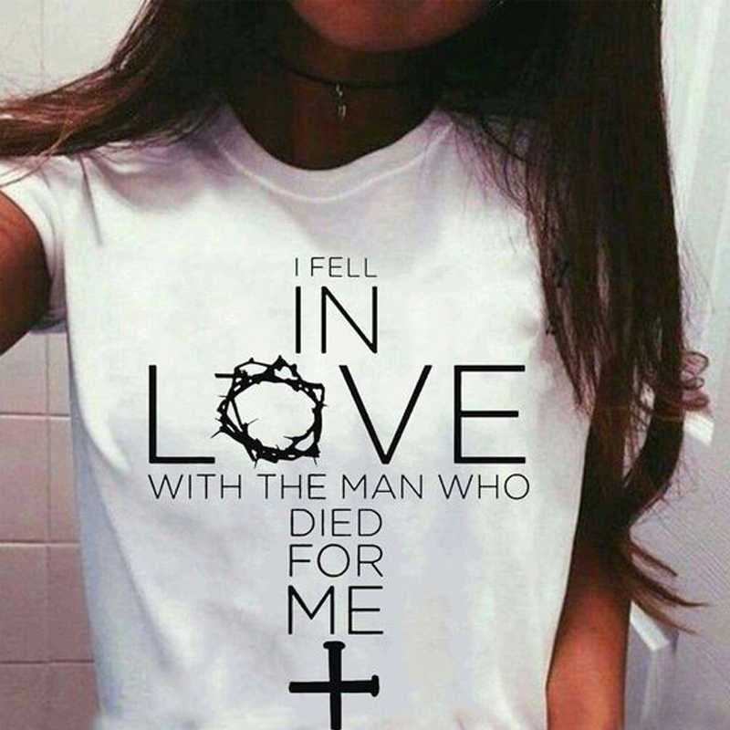 I Fell In Love With The Man Who Died For Me Gift Women’s T-Shirt