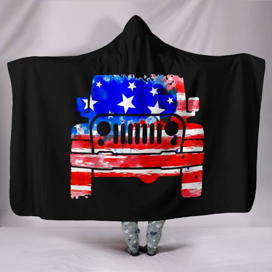 American Jeep Hooded Blanket