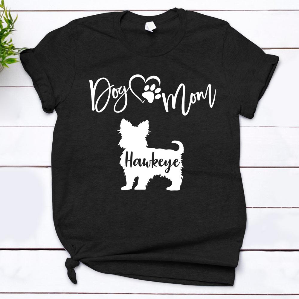 Personalized Dog Mom Shirts, Customized Yorkshire Terrier Name(s), Gift for Dog Mom, Loves Dogs, M0402, LIHD