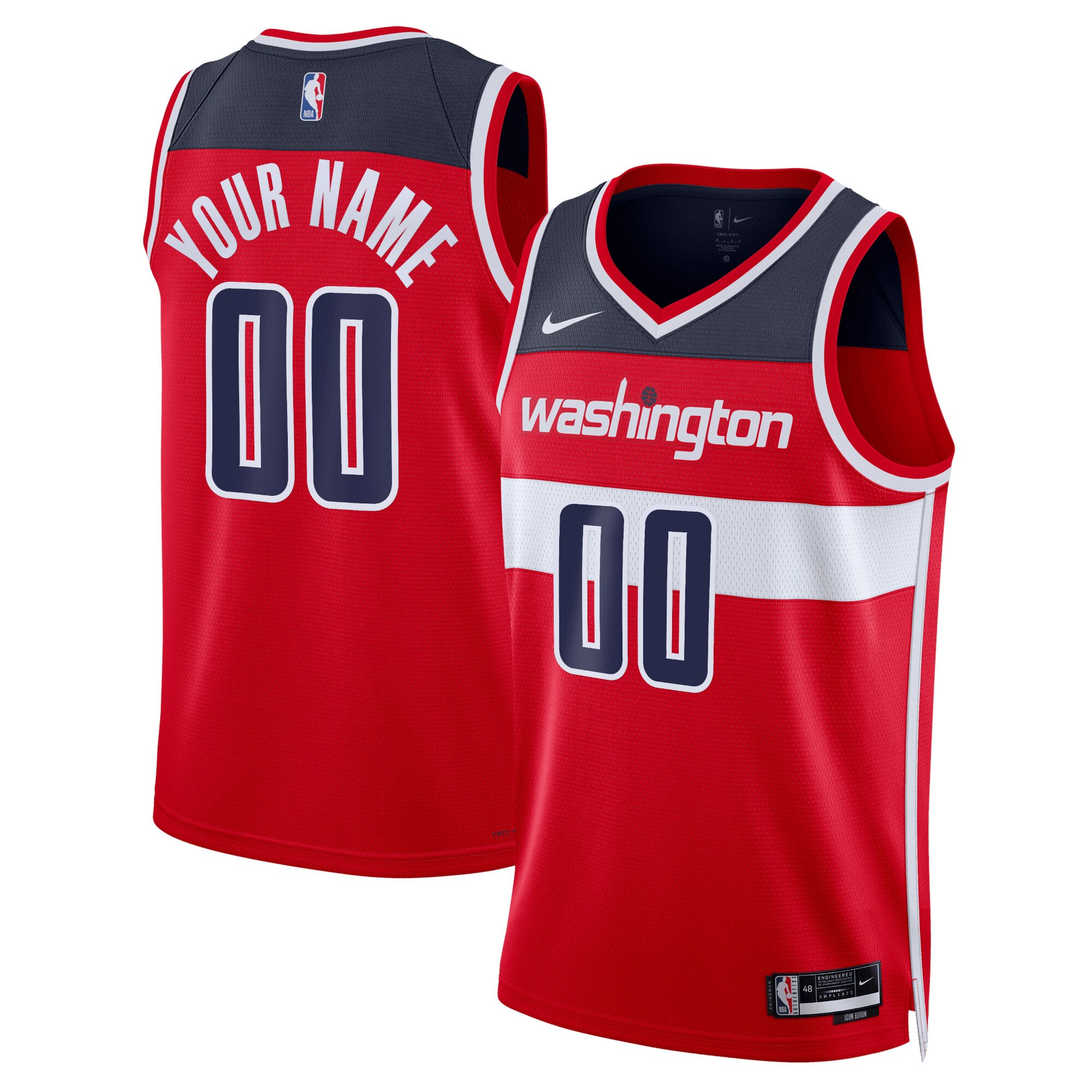 Washington Wizards Unisex Swingman Custom Jersey Red – Icon Edition