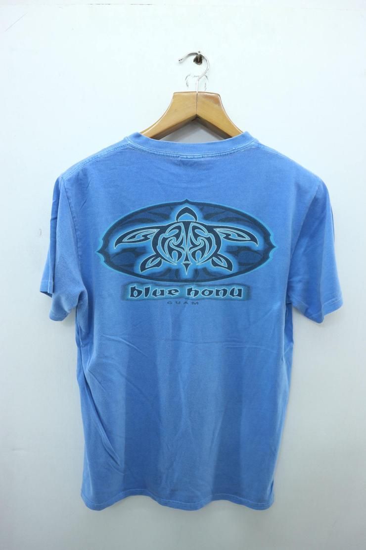 Vintage Crazy Blue Honu Guam Shirt