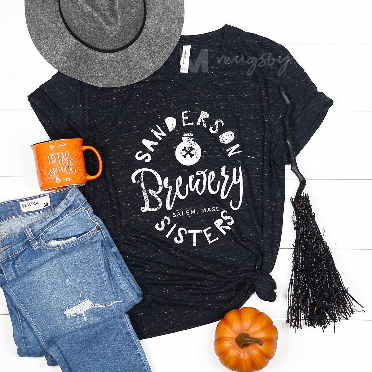 Sanderson Sisters Brewery (Black Marble), Halloween Graphic Shirt