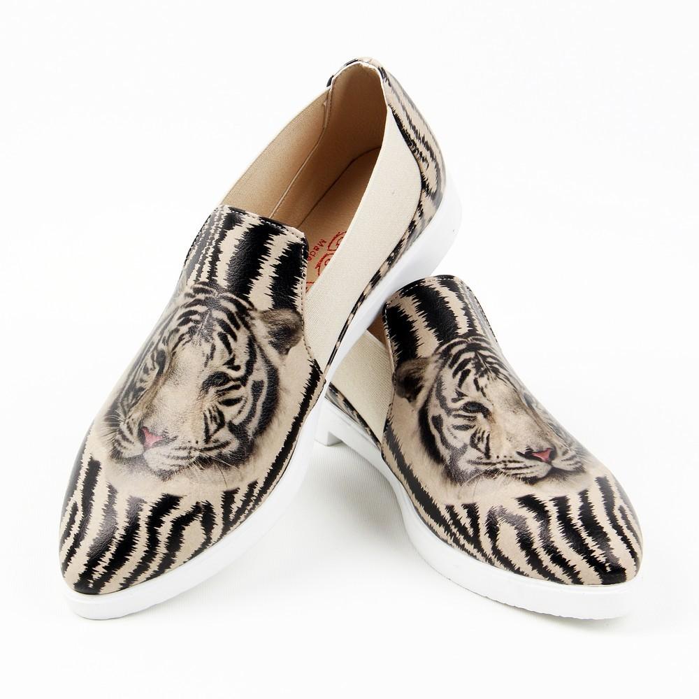 White Tiger Slip On Sneakers Shoes Ls504