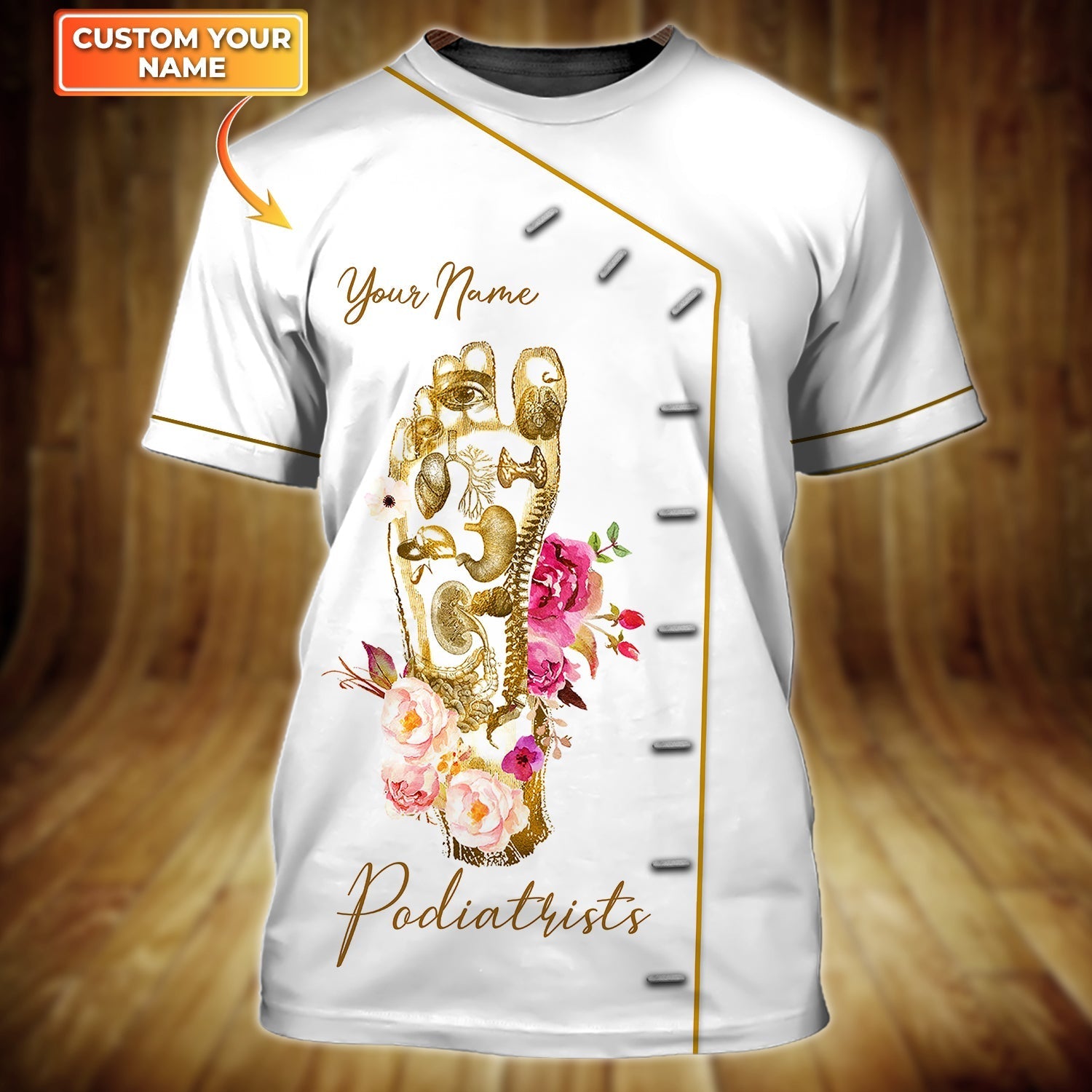 Custom White 3D T Shirt For Podiatrists, Podiatrists Shirt Men Women