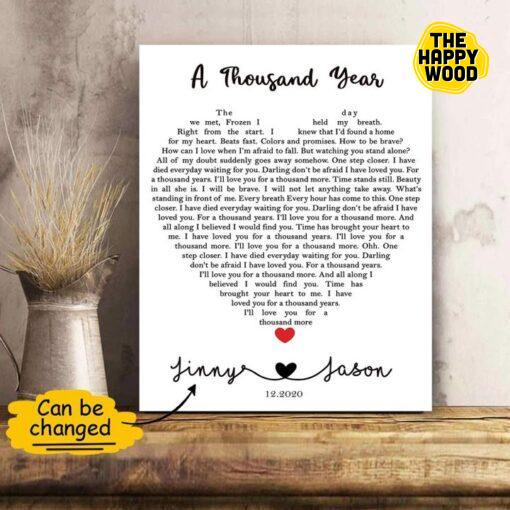 A Thousand Year Jinny And Jason Custom Vertical Canvas Poster For Home Decoration