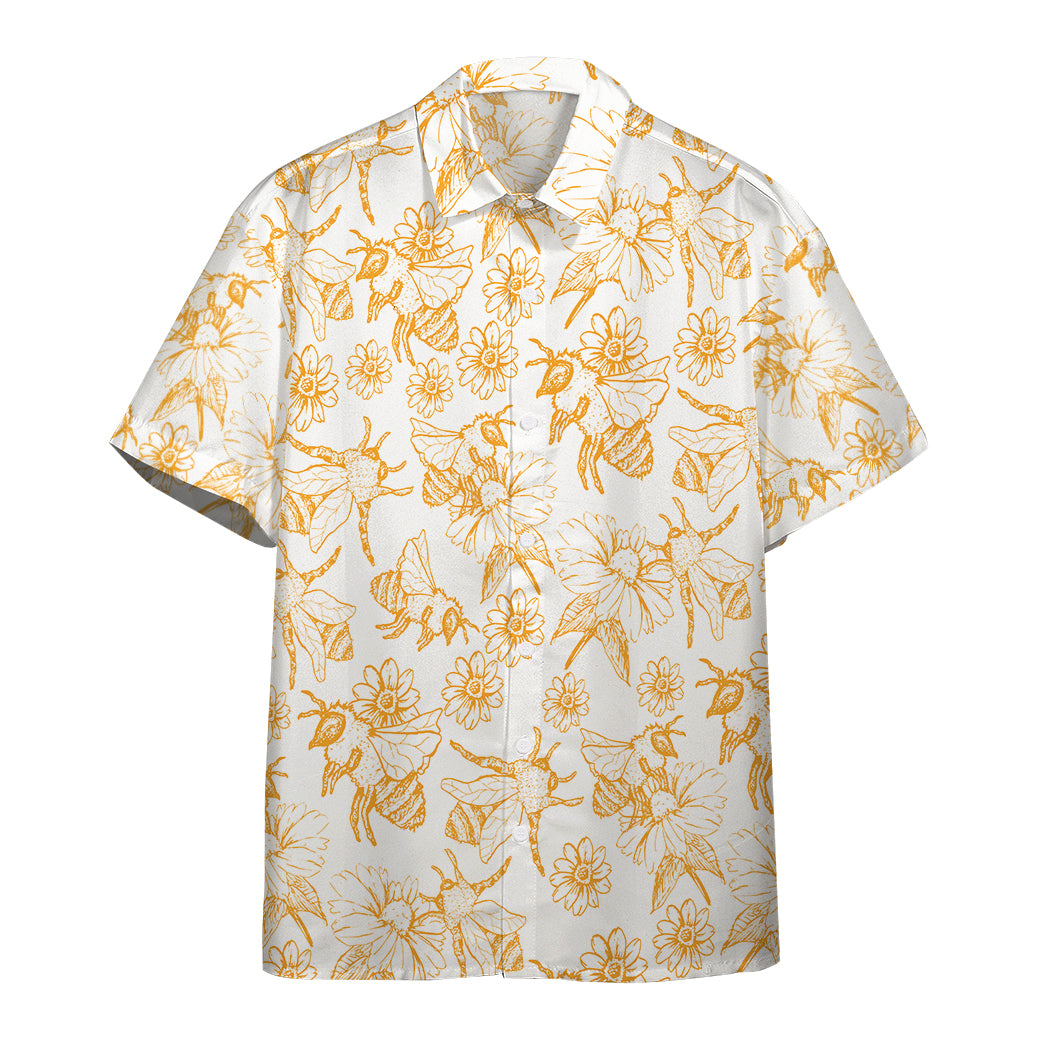 Gearhumans Bees Hawaiian Shirt Ha86097