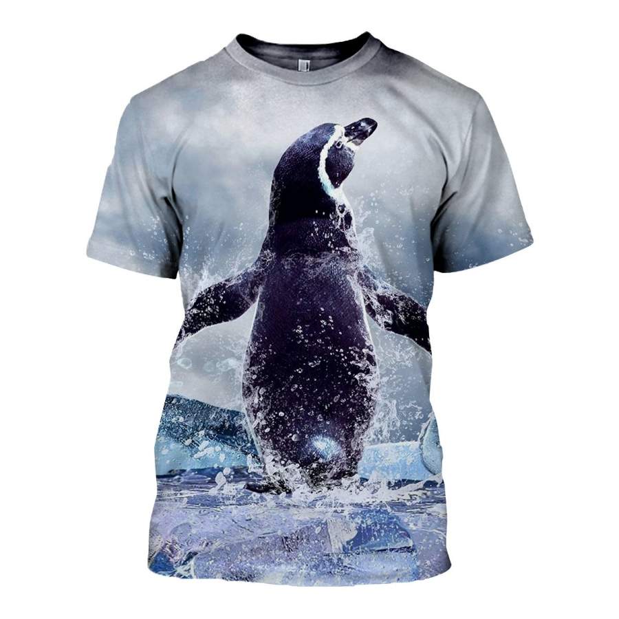 3D All Over Printed Penguin T Shirt Hoodie 151202