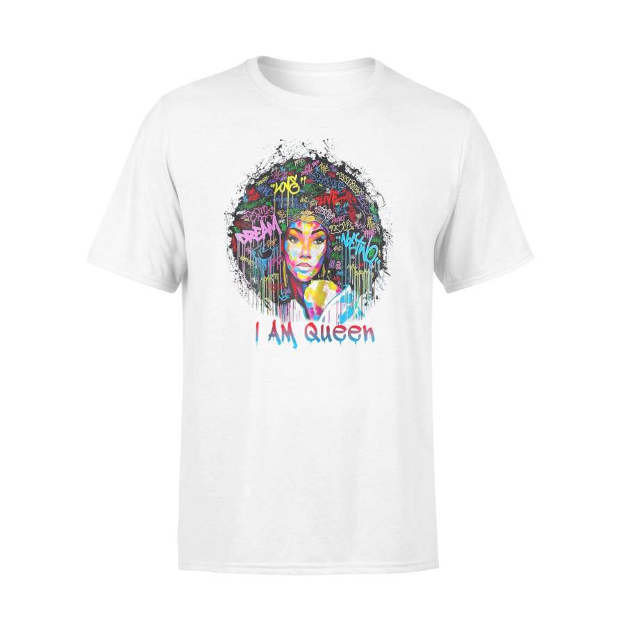 Womens I Am Queen T Shirt Black Girl Magic Tshirt – Standard T-shirt