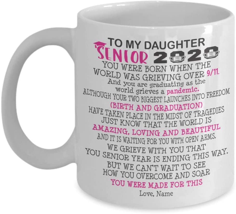 To My Daughter Son Senior 2020 Gift Ideas From Dad Mom Mug 15Oz