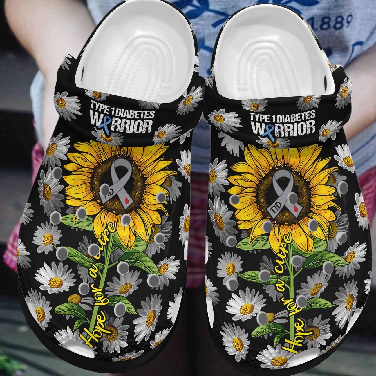 Diabetes Personalized Clog, Custom Name, Text, Color, Number Fashion Style For Women, Men, Kid, Print 3D T1D Warrior