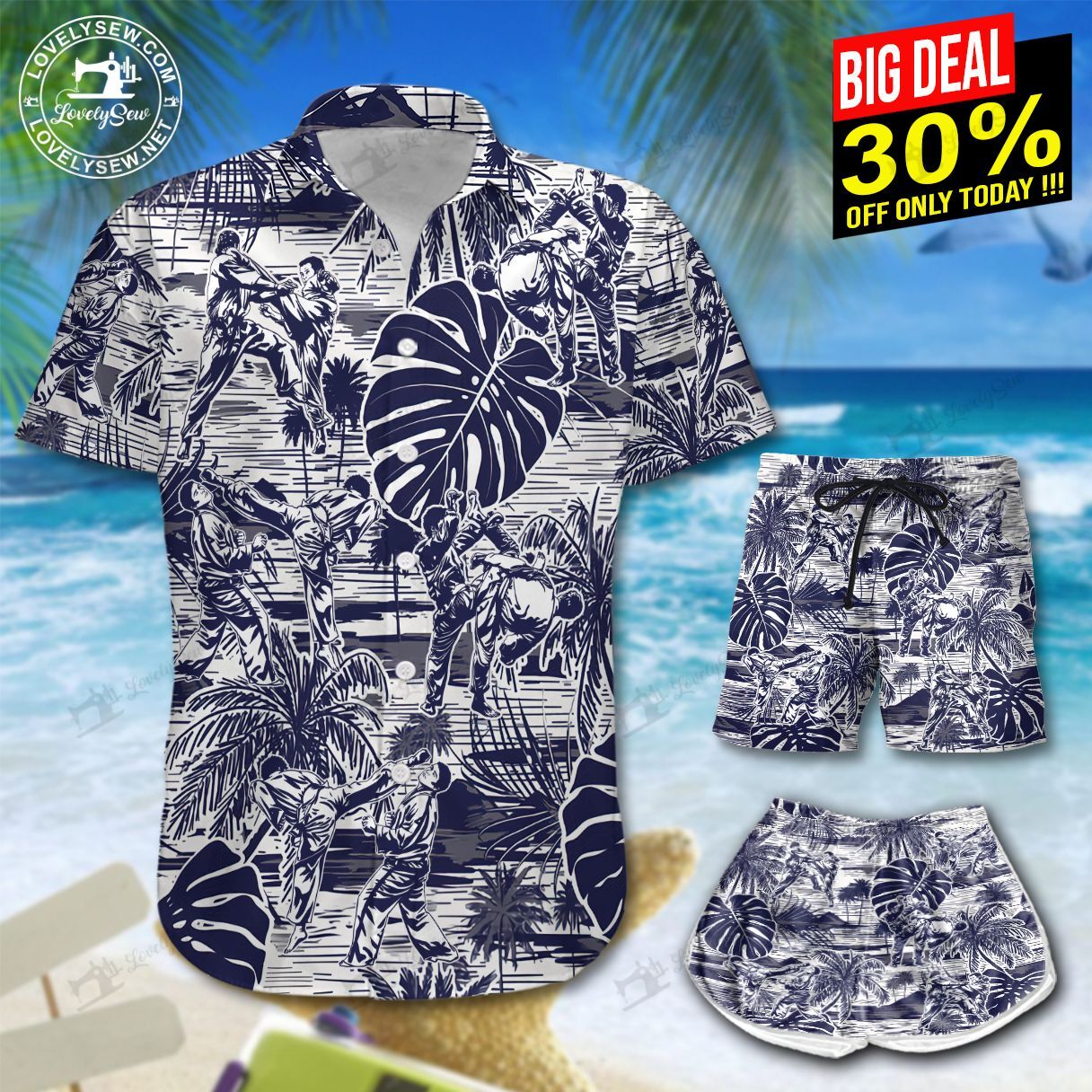 Karate Hawaiian Shirt Shorts Ha19642