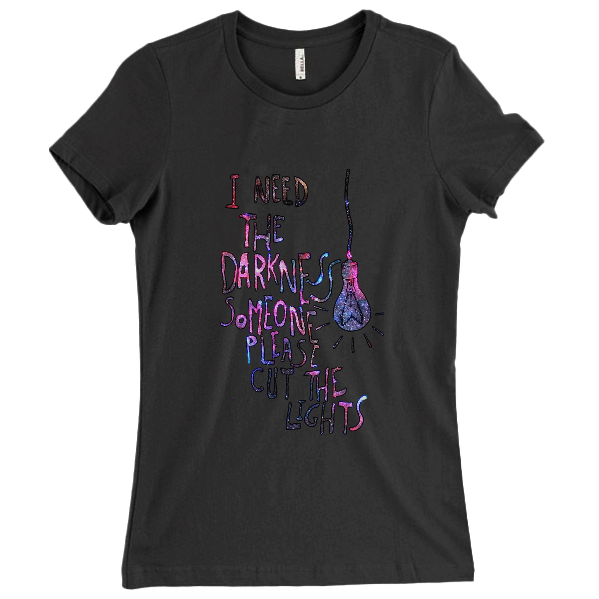 Arcade Fire Everything Now Lyric Galaxy Nebula Women T-Shirt