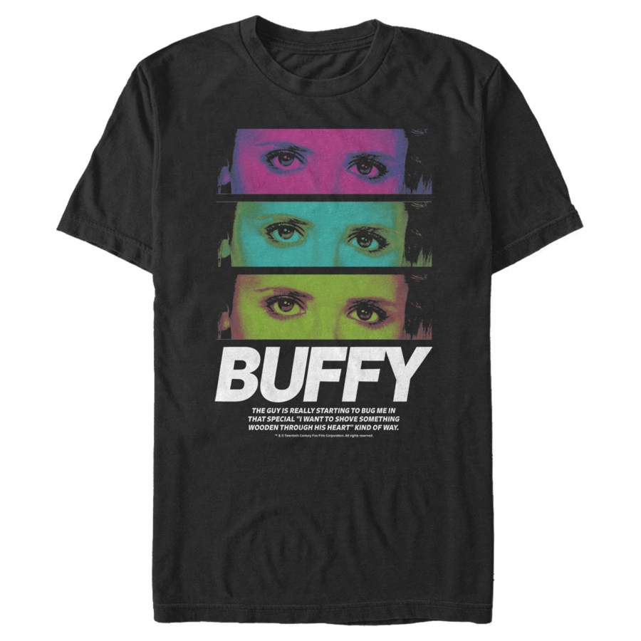 Buffy the Vampire Slayer Men’s Rainbow Panels  T Shirt