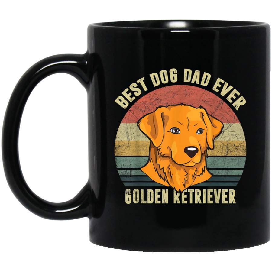 Best Dog Dad Ever Vintage Golden Retriever Dog Lover Gift Mug