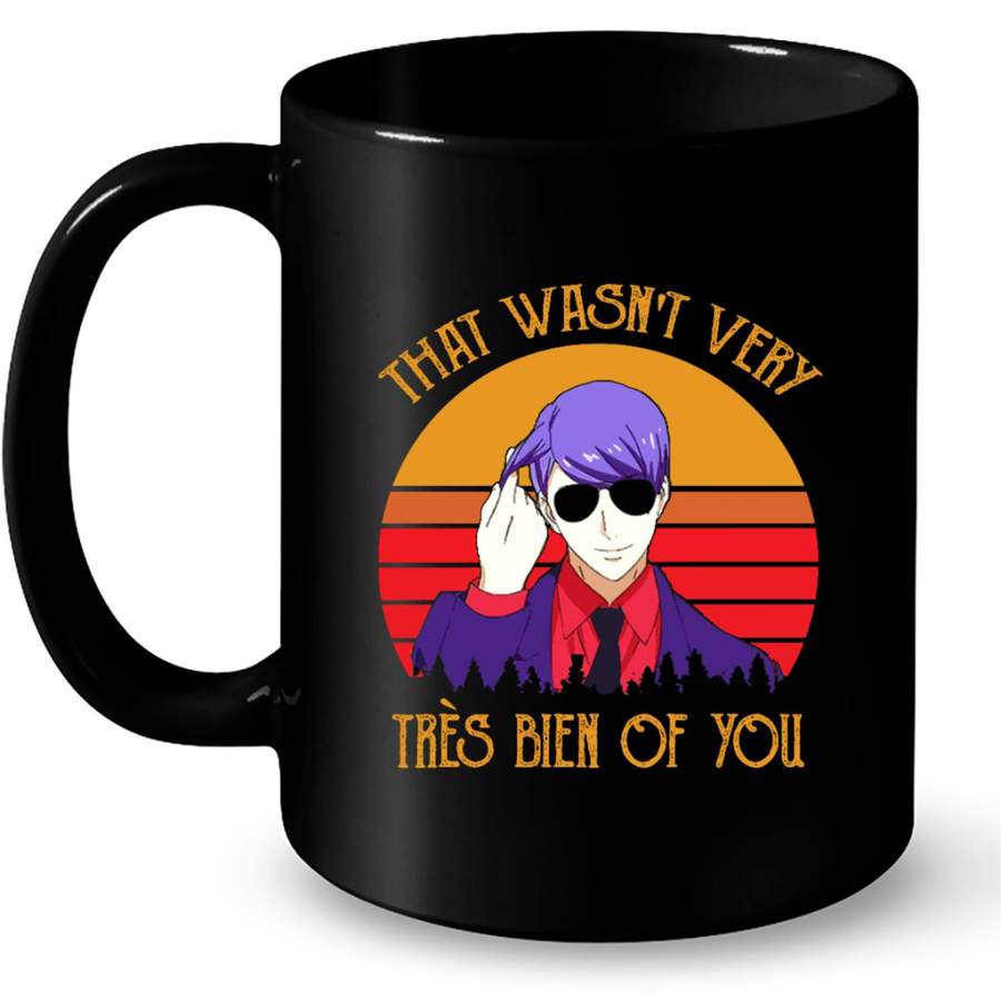 That Wasn’t Very Tre`s Bien Of You, Sunset Classic Vintage – Full-Wrap Coffee Black Mug