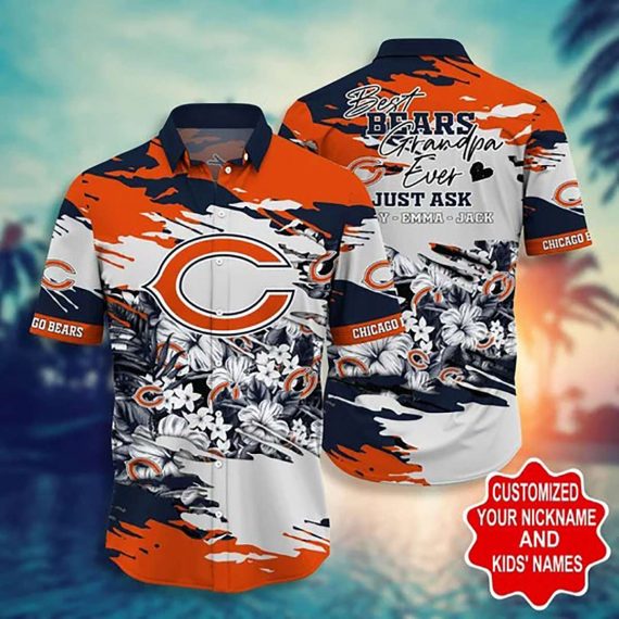 Chicago Bears Pesonalized Hawaiian Shirt Aloha Beach Holiday Ha44632