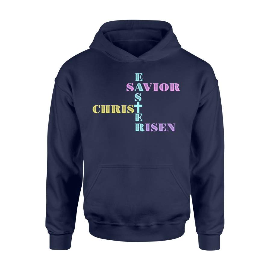 Easter Savior Christ Risen Crossword Hoodie