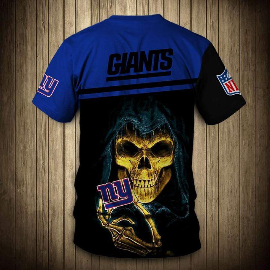 New York Giants Tee T-Shirt 3D All Over Prints 3D Hand Skull Short Sleeve