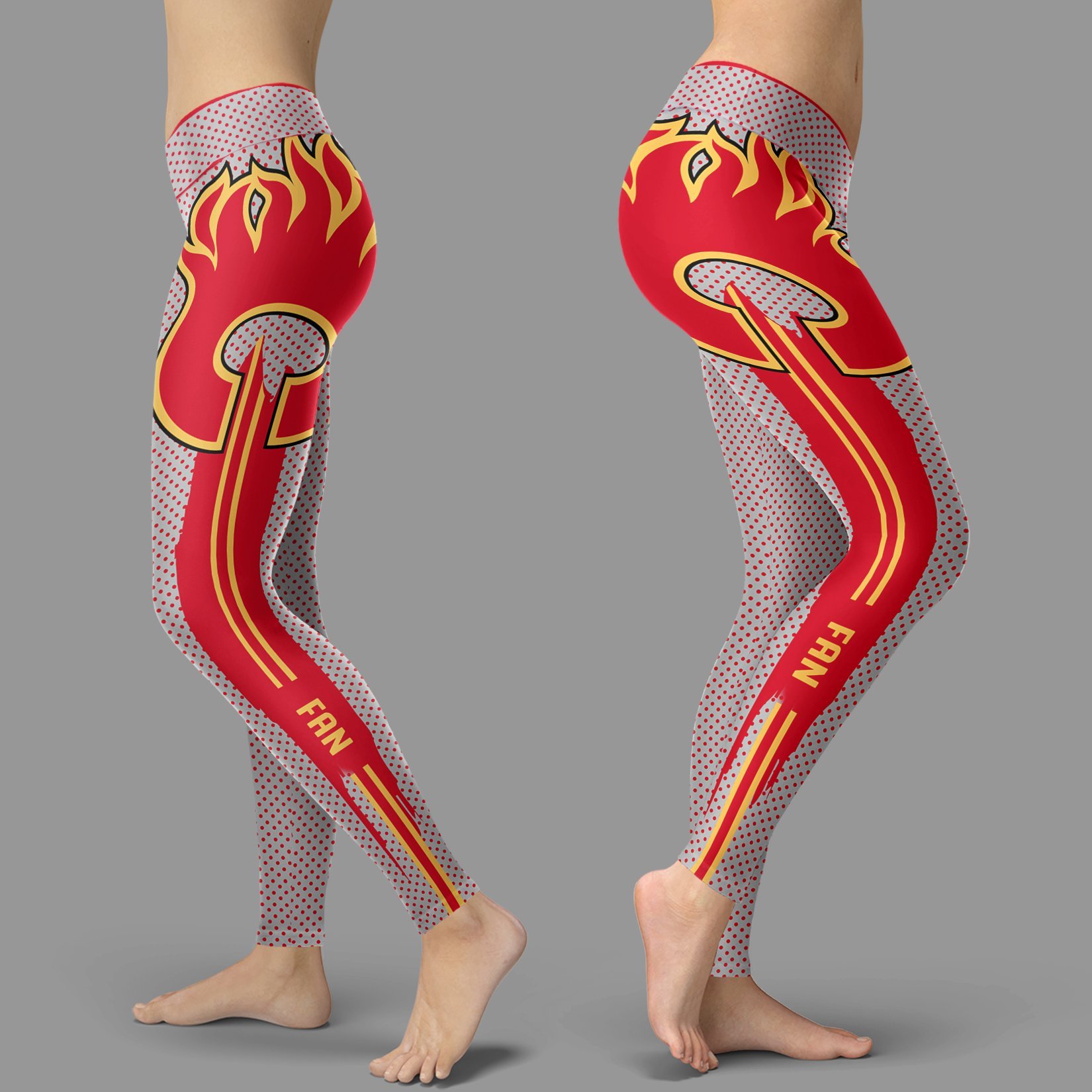 Charming Lovely Fashion Calgary Flames Leggings