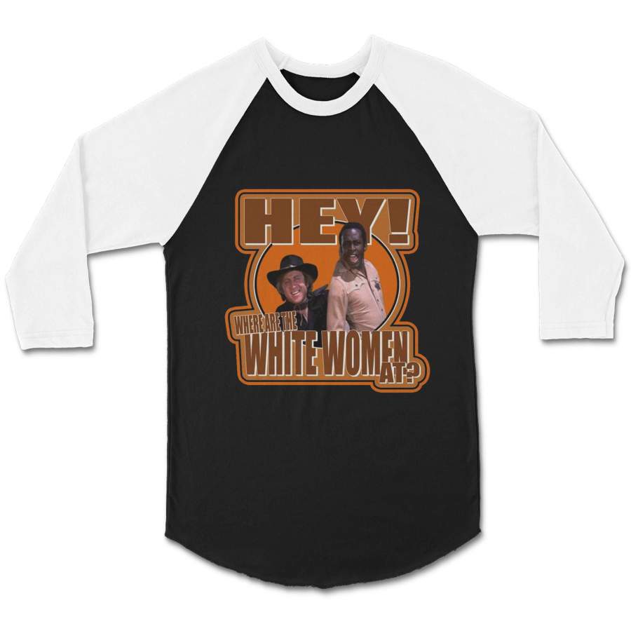 Blazing Saddles Vintage Image CPY Unisex 3/4 Sleeve Baseball Tee T-Shirt