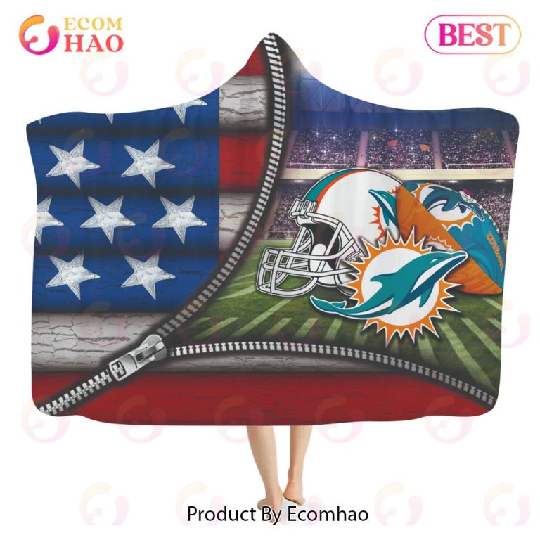 Miami Dolphins Gift For Fan 3D Full Printing Hooded Blanket American