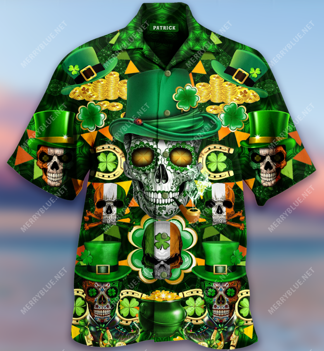 Feeling Lucky Skull Saint Day Unisex Hawaii Shirt Ha96283