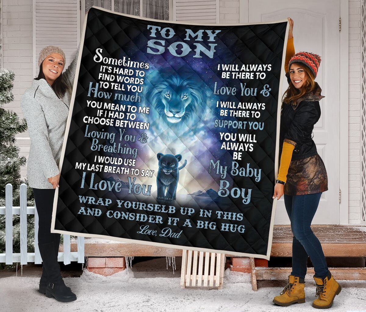 To My Son Lion Mmc2410742 Quilt Blanket