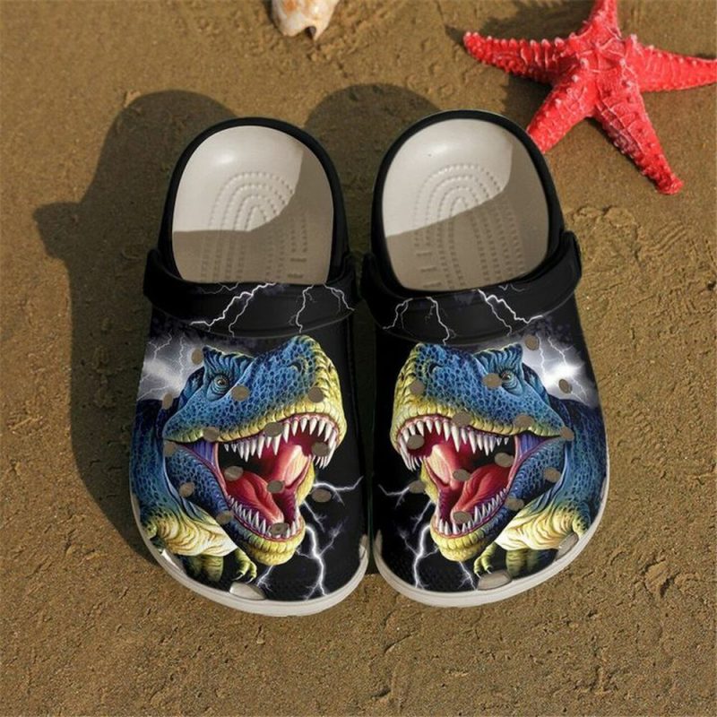 T-Rex Angry 102 Gift For Lover Rubber clog Shoes Comfy Footwear