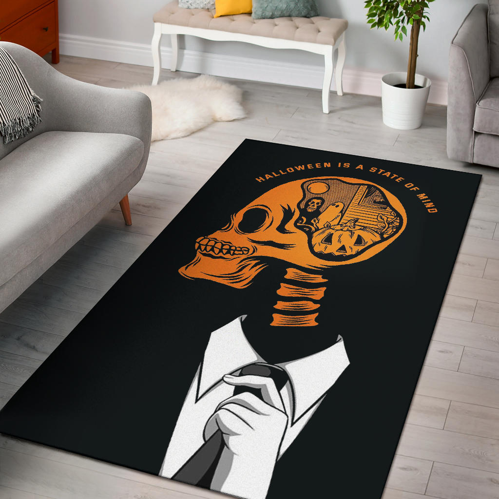 Halloween Area Rug | State Of Mind Skeleton Wearing Suit Rugs Home Decor