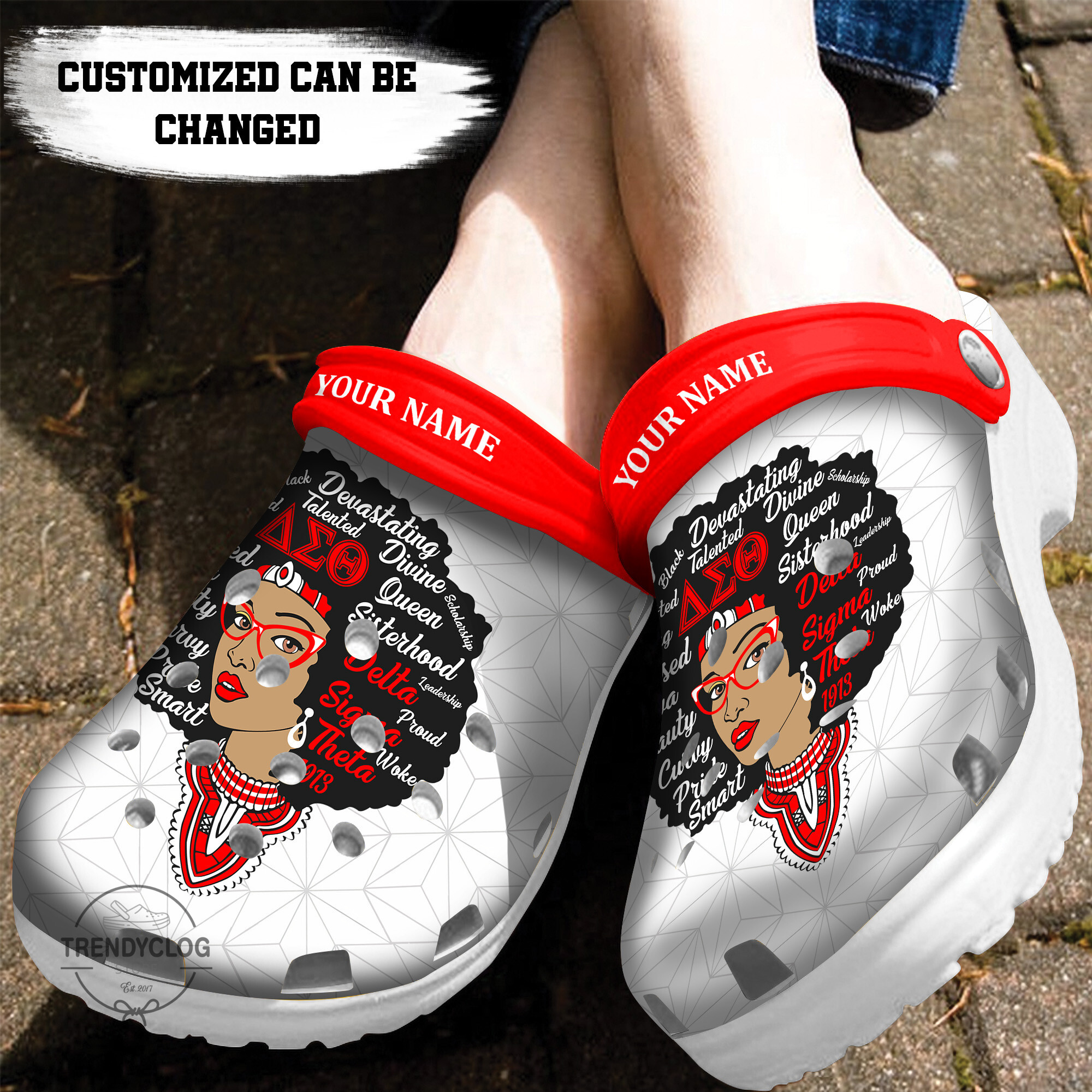 African American Crocs – Personalized Delta Sigma Theta Queen Clog ...