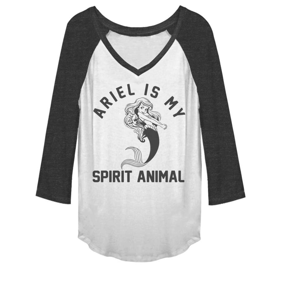 The Little Mermaid Junior’s Ariel Spirit Animal  Baseball Tee