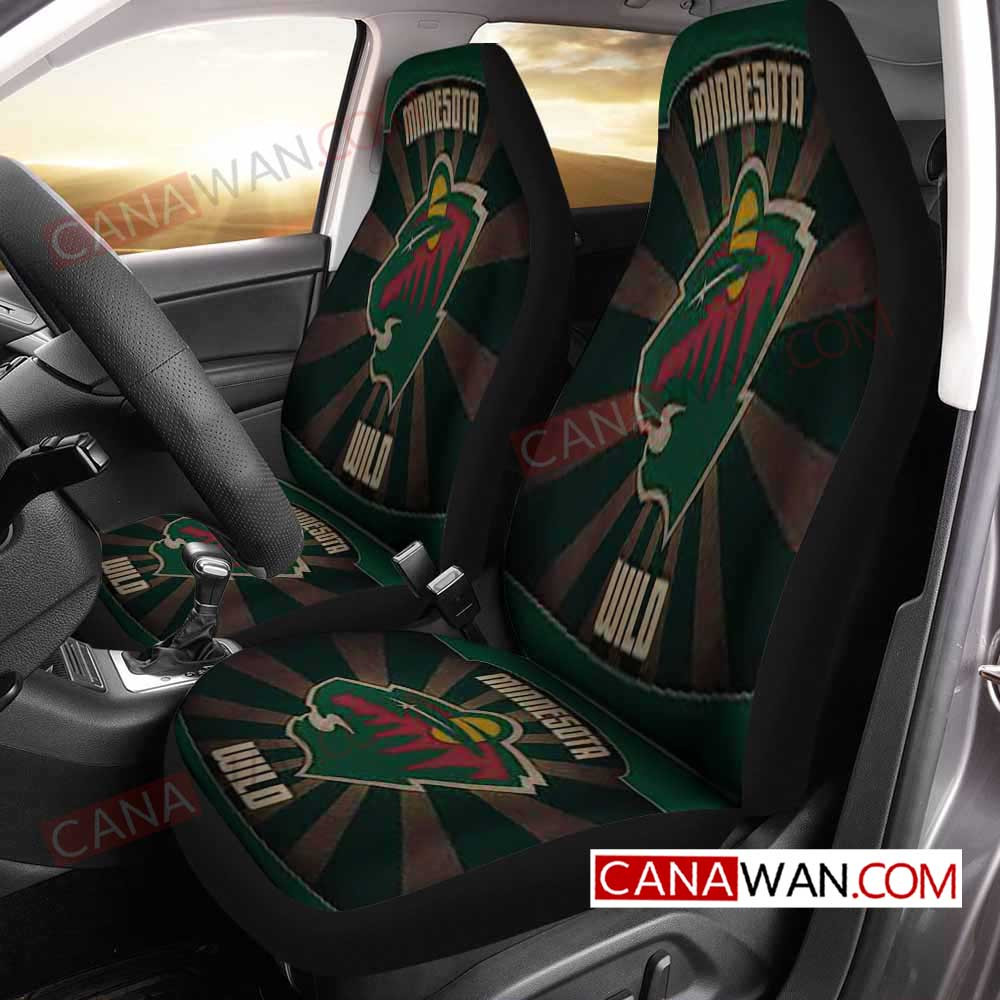 Minnesota Wild Style186 3D Customized Personalized Car Seat Cover