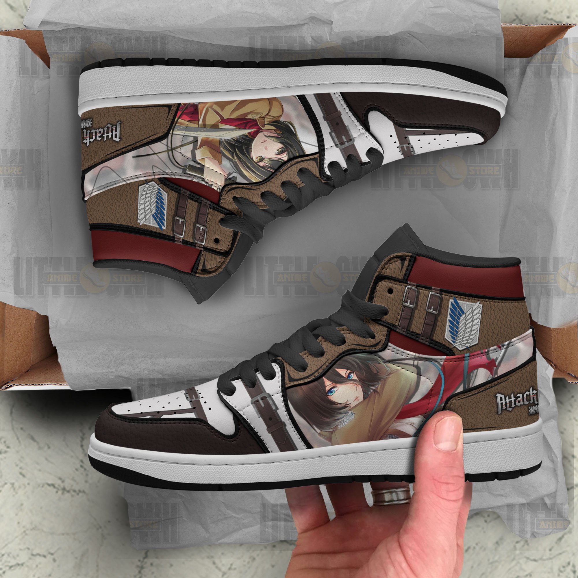 attack on titan custom shoes