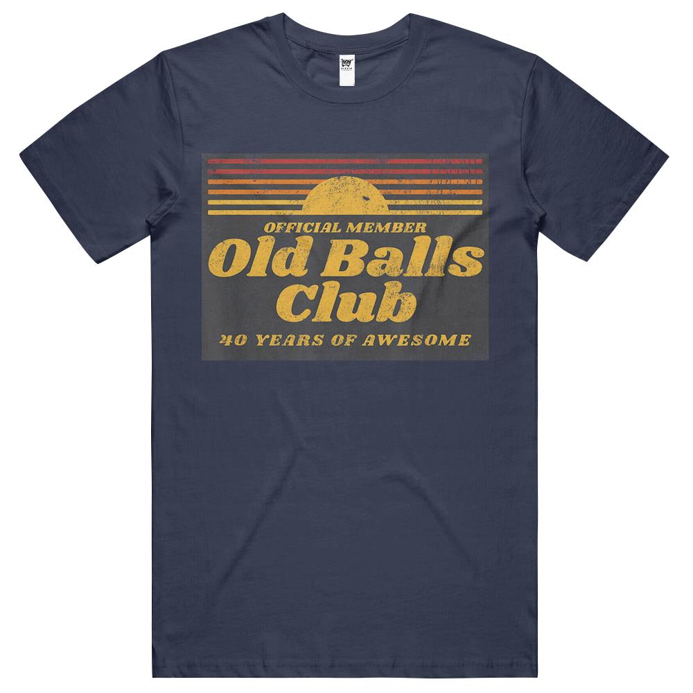 Mens Funny 40Th Birthday Old Balls Club 40 Years Of Awesome T Shirts ...