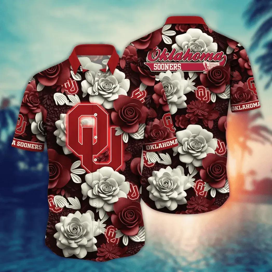 Oklahoma Sooners Ncaa Flower Aloha Hawaiian Shirt 7, Ncaa Hawaiian Shirt