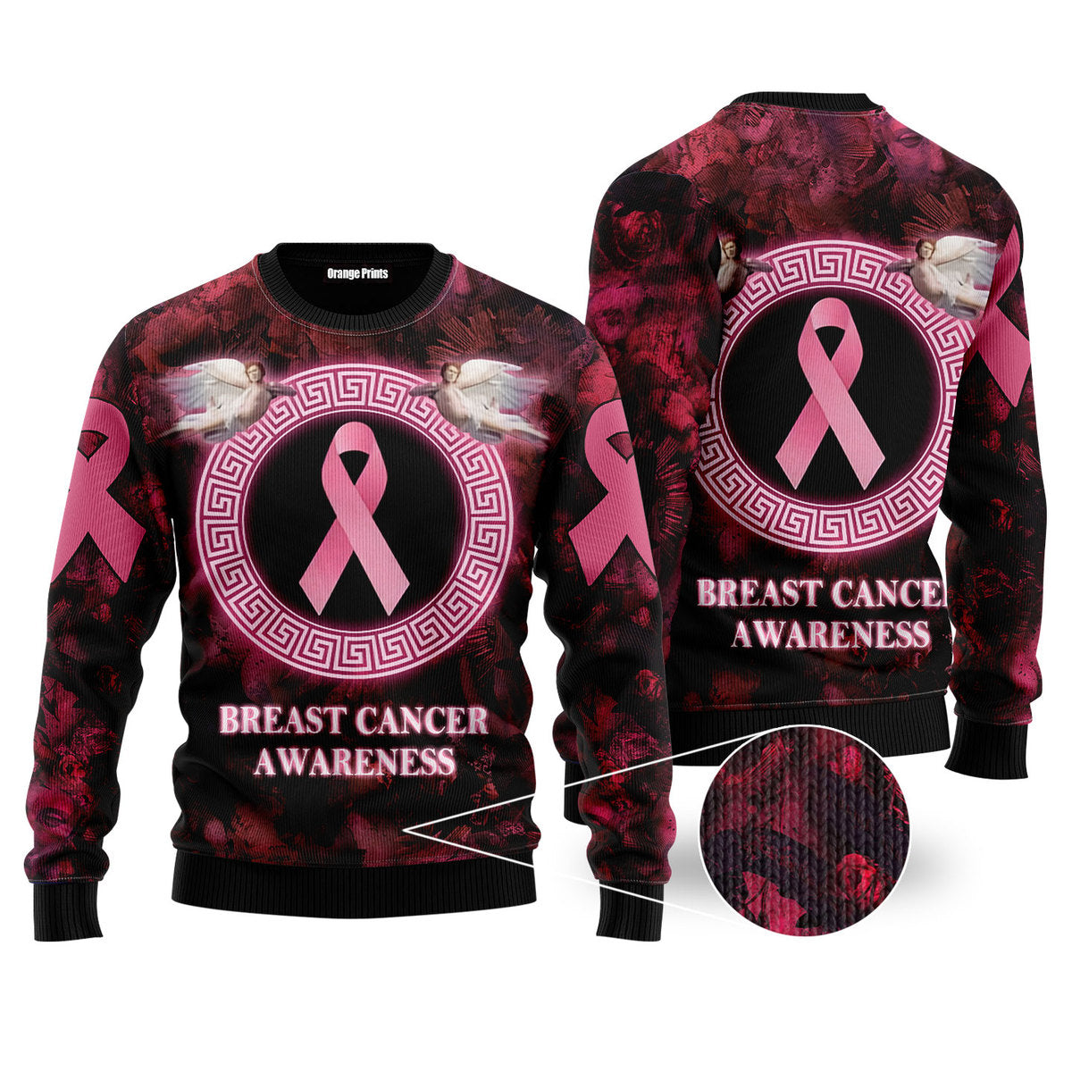 Breast Cancer Awareness Ugly Christmas Sweater | For Men & Women | Uh1092