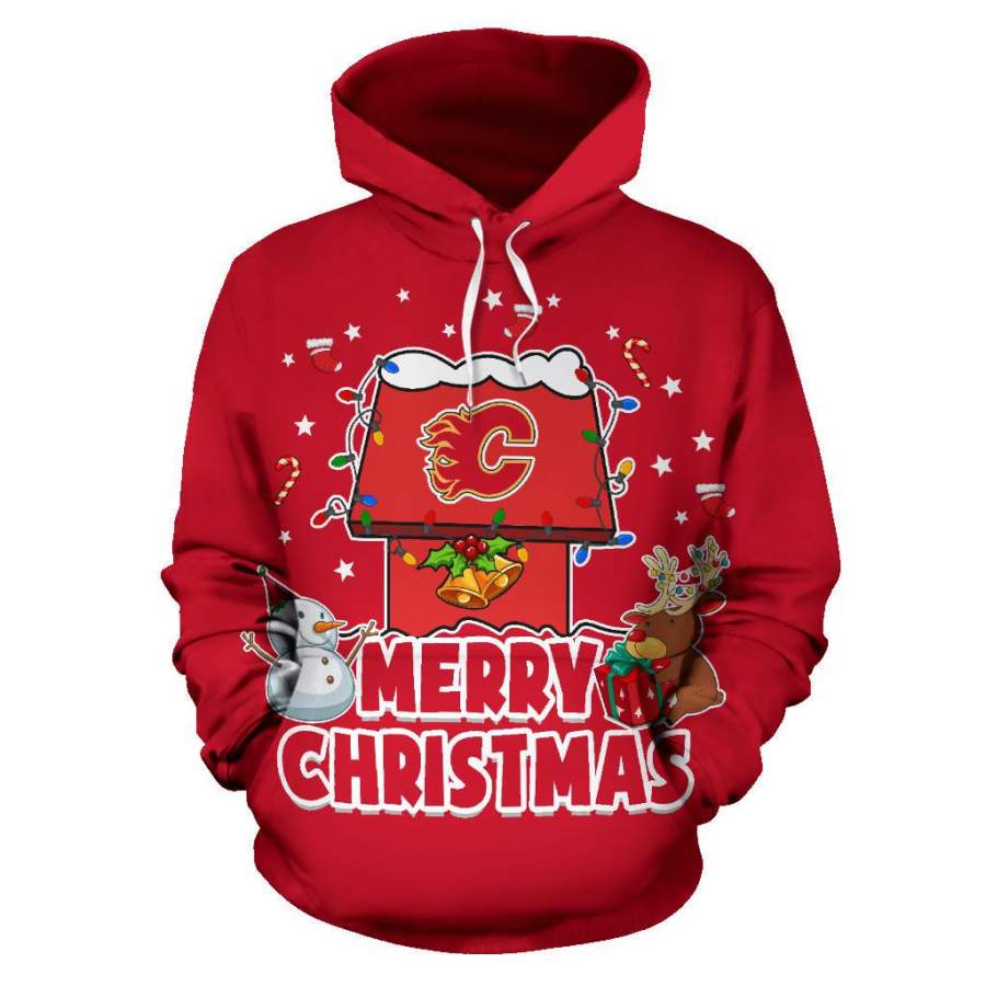 Funny Merry Christmas Calgary Flames Hoodie 2019