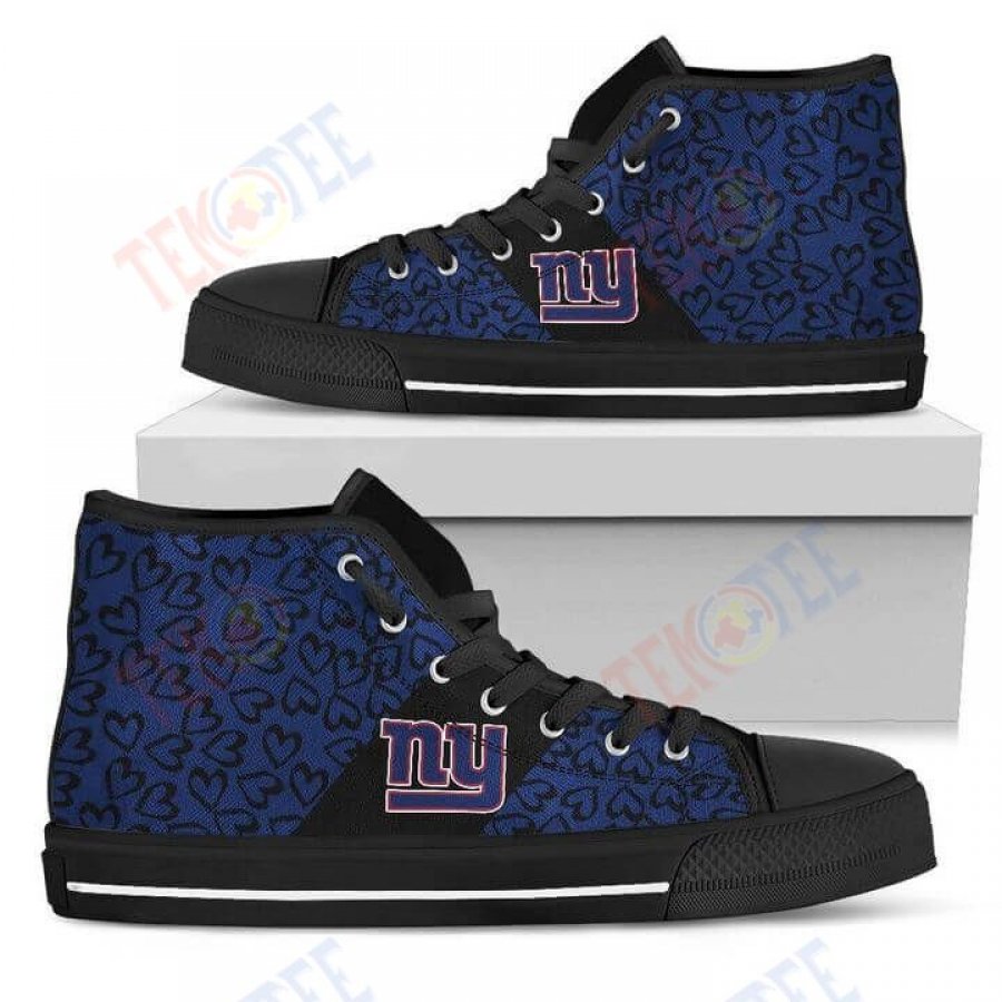 Mens Womens Perfect Cross Color Absolutely Nice New York Giants High Top Shoes TMT652