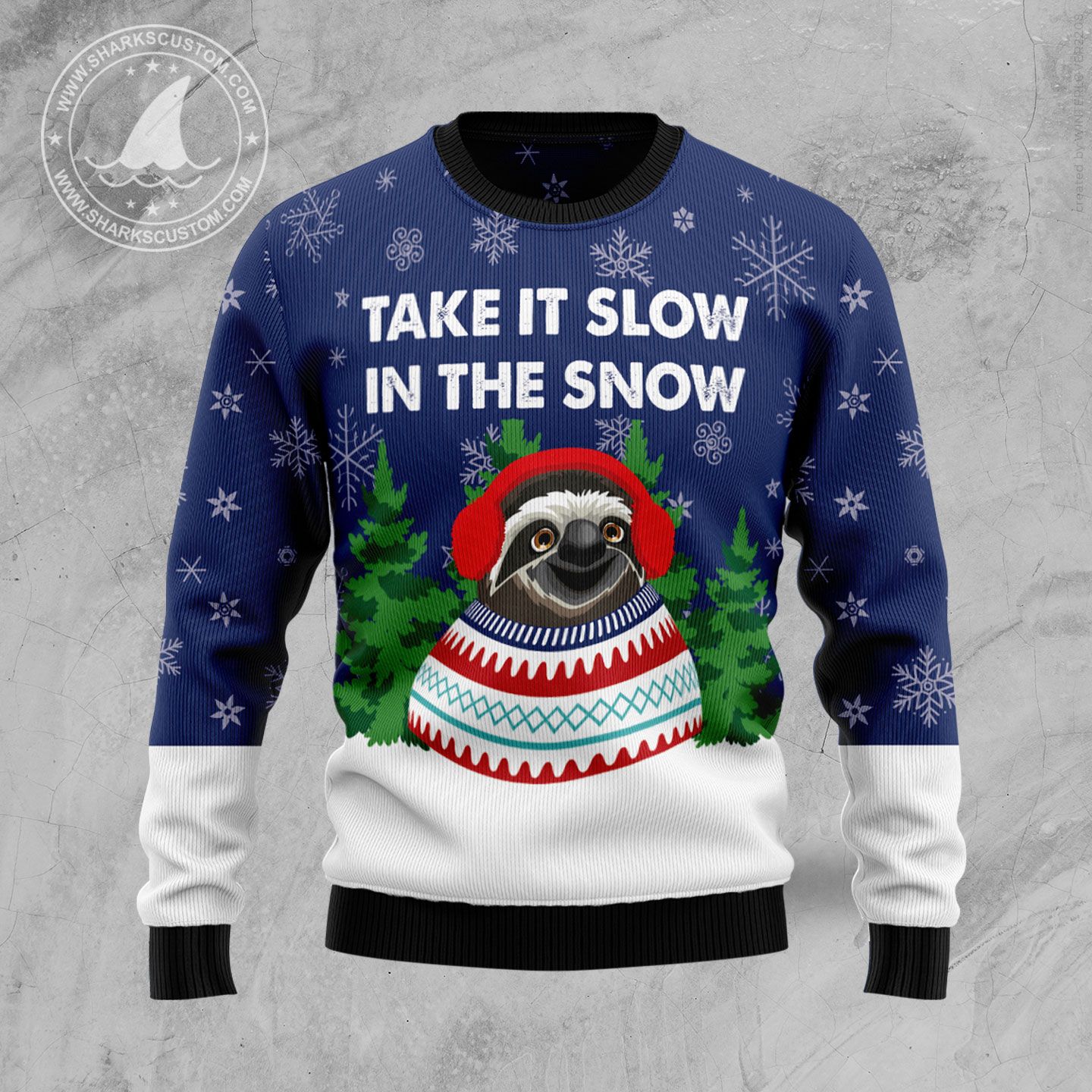 Sloth Take It Slow TY0311 Ugly Christmas Sweater