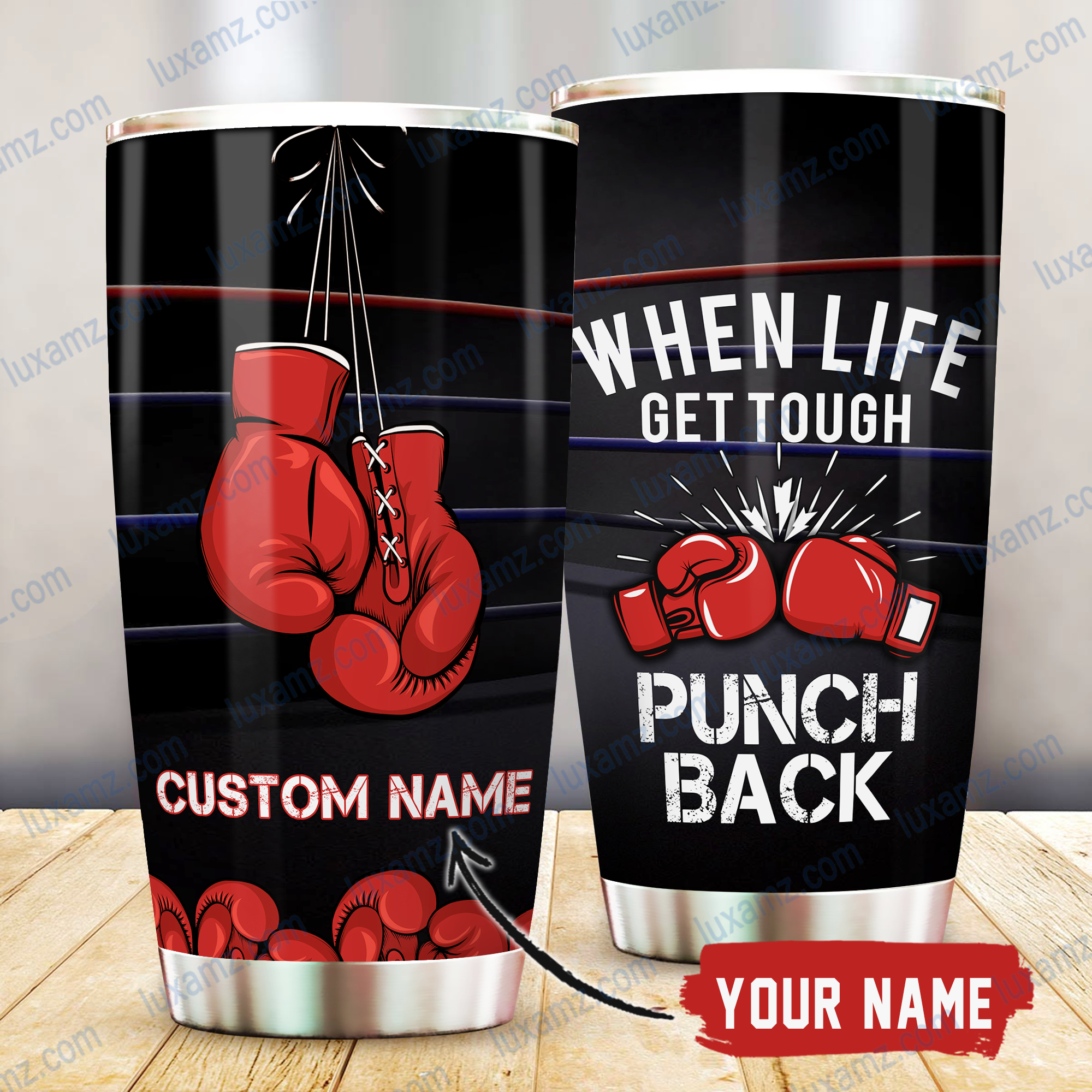 Boxing Punch Back Tumbler All Over Print