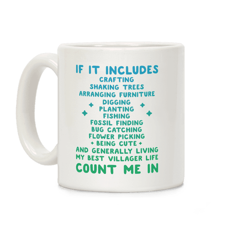 Animal Crossing Activities Count Me In Coffee Mug