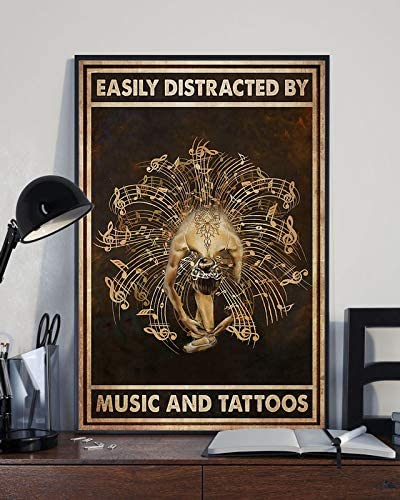 Ballet Girl Easily Distracted By Music And Tattoos Music Dresses Poster Perfect Ideas On Xmas Birthday Home Decor