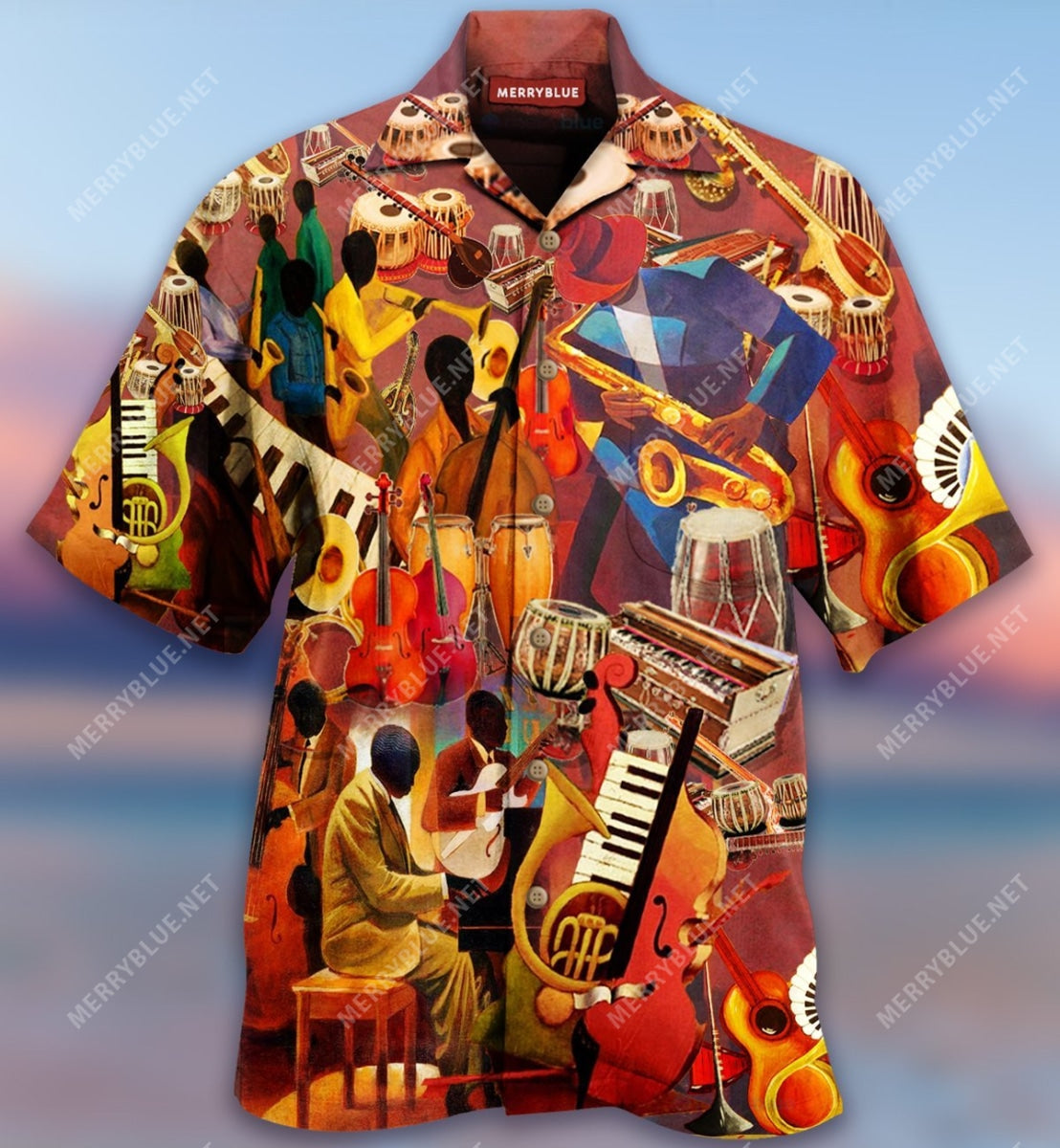 The Melody Of Time Jazz Unisex Hawaii Shirt Ha3141