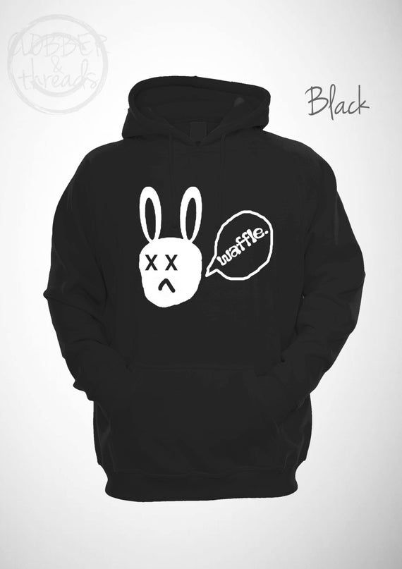 Cute Random Waffle Hoodie Hipster Rabbit Tumblr Swag Hooded Sweatshirt Mens Womens Style Unisex Illest Streetwear