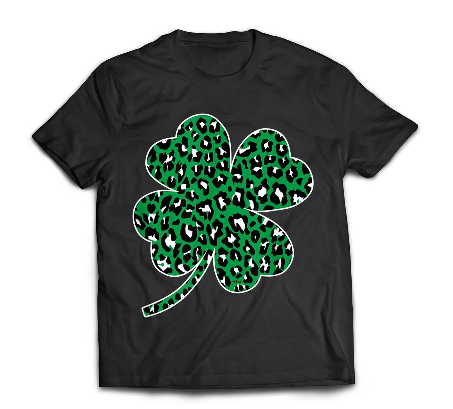 Green Leopard Clover Lucky Leaf St Patricks Day ASM T-Shirt