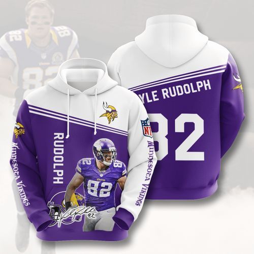 Amazon Sports Team Kyle Rudolph Minnesota Vikings No751 Hoodie 3D