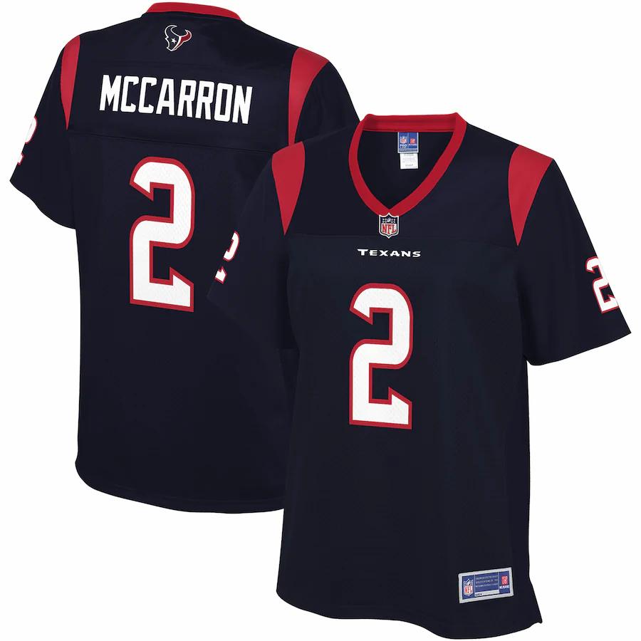 Aj Mccarron Houston Texans NFL Pro Line Womens Primary Player Jersey – Navy