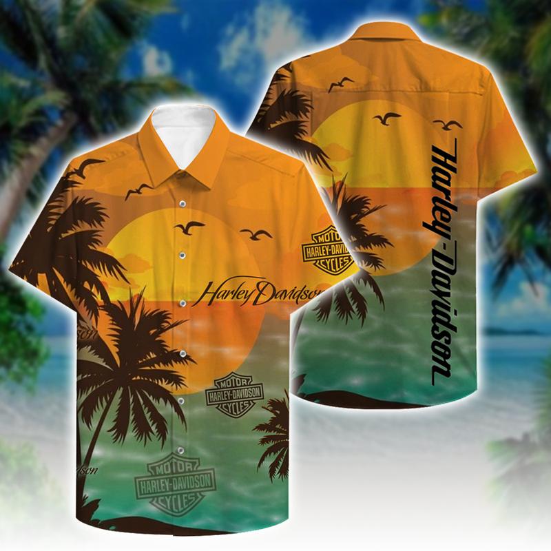 Harley Davidson Hawaii Shirt-Fashion Island Tourism- Us Size-La00805